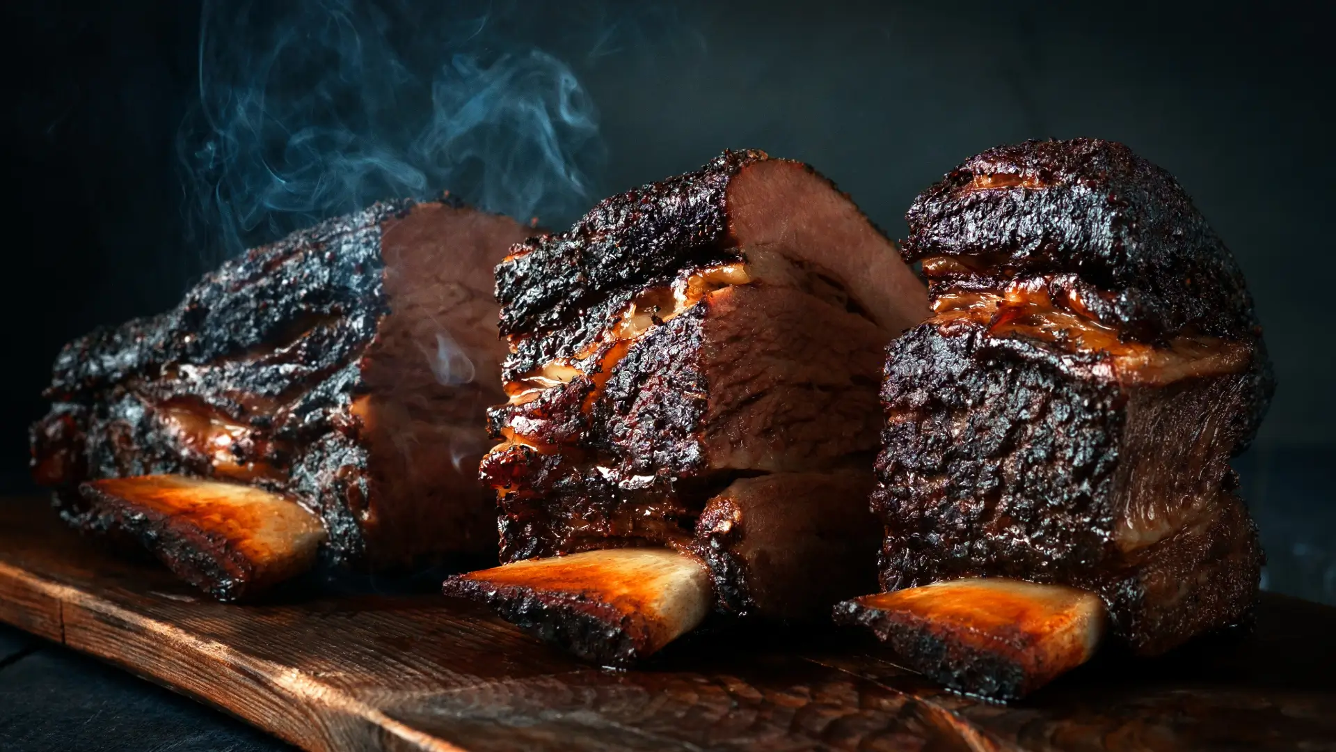 Smoking meat in a smoker